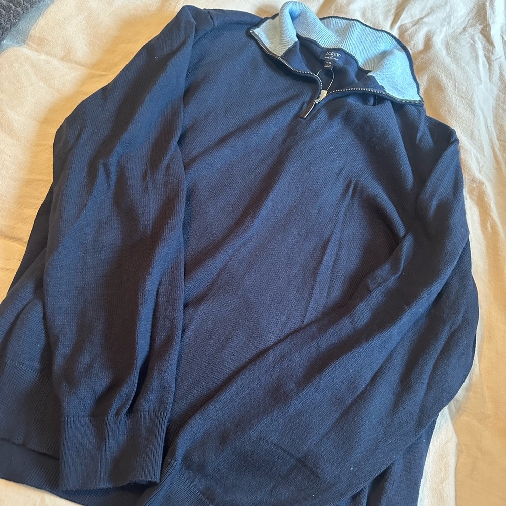 Men’s Jcrew Factory cotton half-sweater Size-XXL